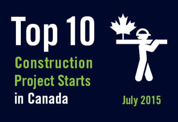 Top 10 largest construction project starts in Canada - July 2015