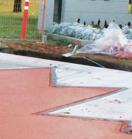 PHOTO: Concrete flag in Fort McMurray