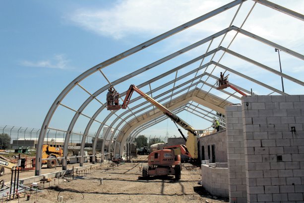 Tension membrane tech for London detention centre