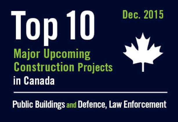 Twenty major upcoming Public Building and Defence, Law Enforcement construction projects - Canada - December 2015