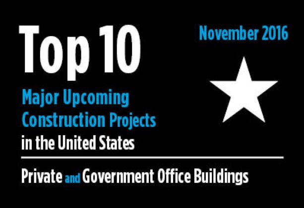 Twenty major upcoming Private and Government Office Building construction projects - U.S. - November 2016