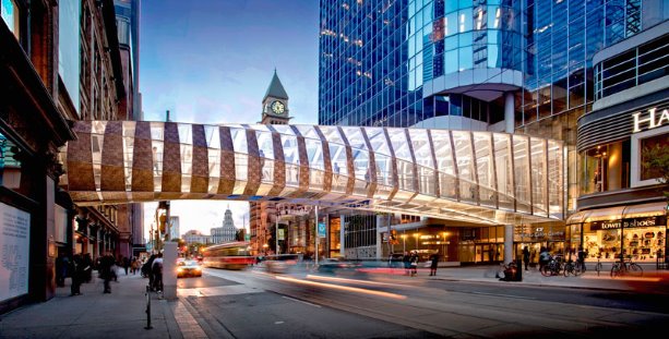 Toronto Eaton Centre pedestrian bridge design unveiled
