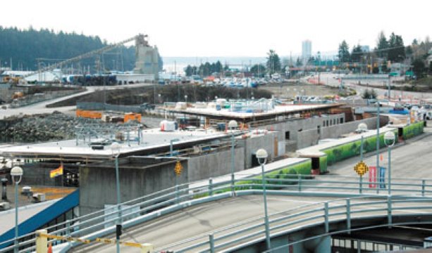 Ferry good construction progress at Departure Bay terminal