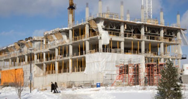 Work continues at University of Waterloo Engineering V Building