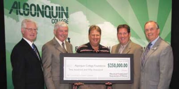 Electrical contractors give back with Algonquin College donation