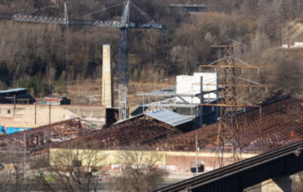 Construction continues on Evergreen Brick Works building in Toronto