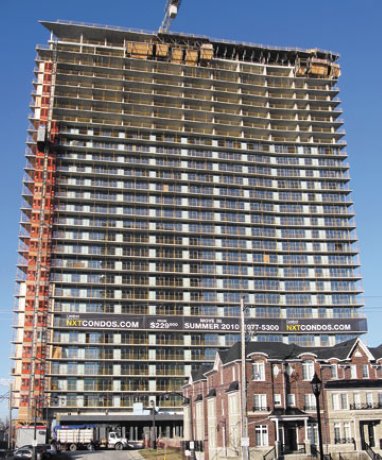 Construction continues on NXT Condos in Toronto