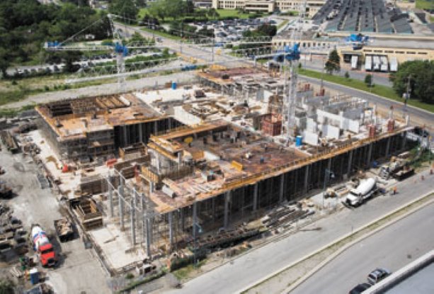 Work continues on Nautilus at Waterview condo project in Etobicoke, Ontario