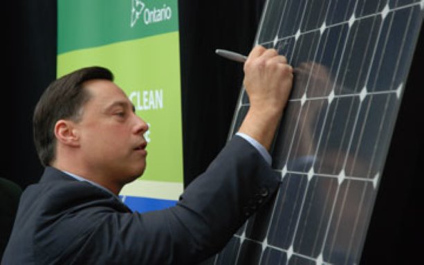 Ontario Energy Minister Brad Duguid tours Town of Markham solar installation