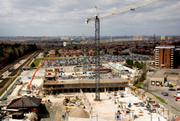 PHOTO: Work continues on Mississauga, Ontario commuter parking garage