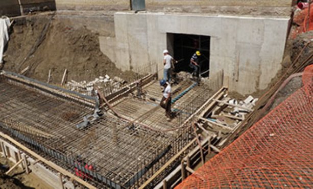Concrete tunnel canvas created for Peel museum