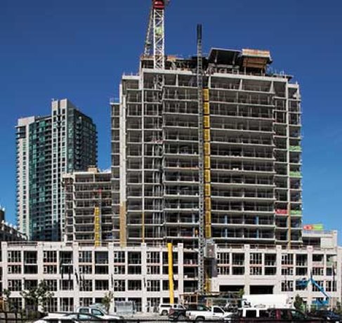 Construction continues on York Harbour Club Condos in Toronto