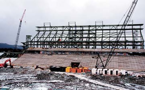 Seamless steel work at new Hamilton stadium
