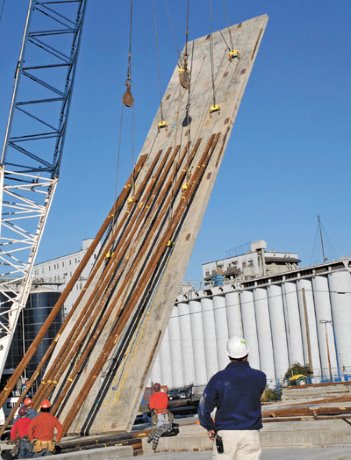 Tilt-up panels approach 100 feet in height