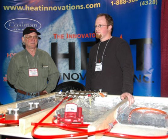 ... while Heat Innovations representatives demonstrated how they stand behind their products.