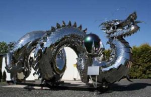 $10 million steel dragon makes a grand entrance in Chilliwack, British Columbia
