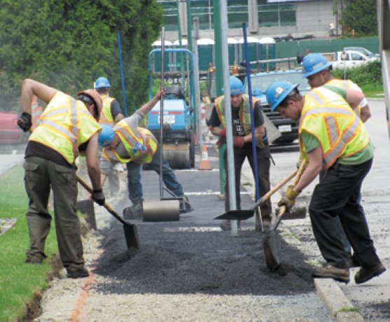 Winvan Paving does the sidewalk shuffle in Burnaby