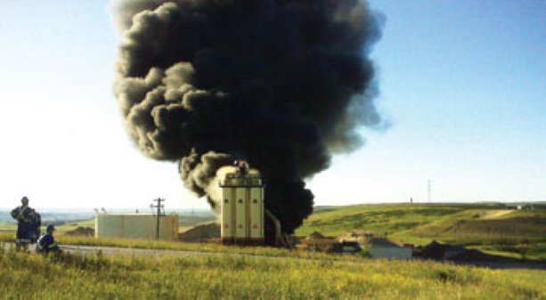 Calgary asphalt plant goes up in flames