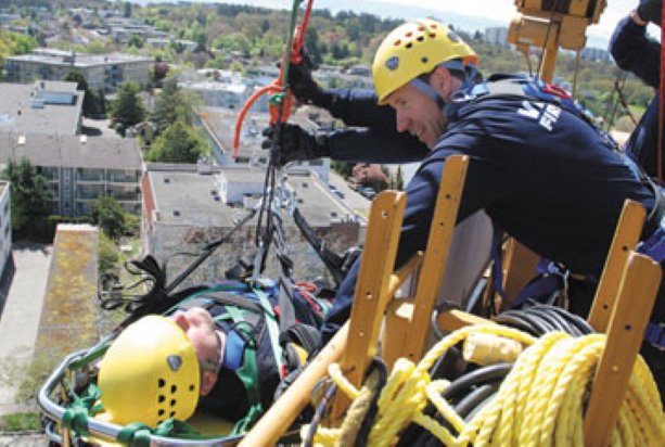 B.C. fire fighters get high-angle rescue training