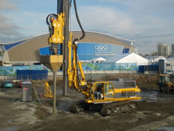 Rammed aggregate pier system used in remediation project