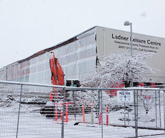 Ladner leisure centre wall collapse