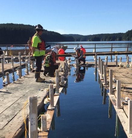 Successful underwater blast at John Hart reservoir