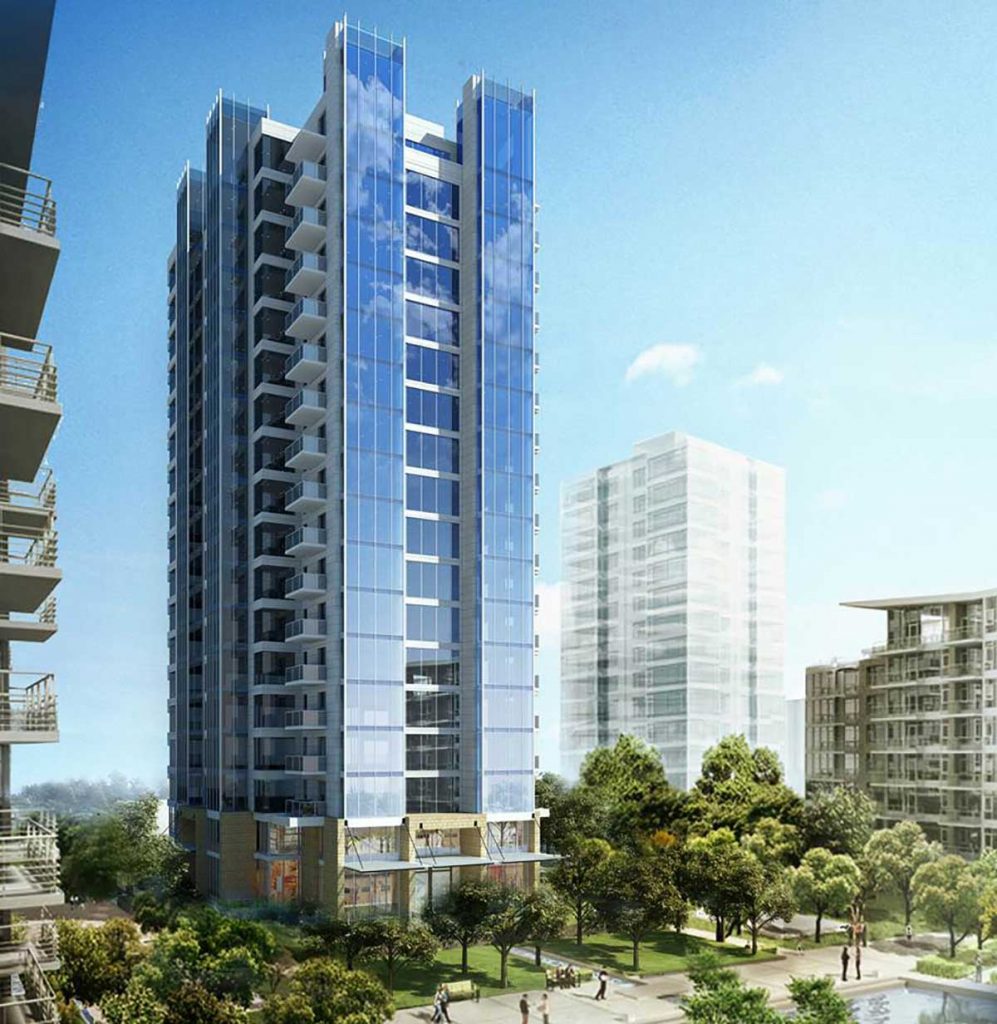 New tower under construction at Century Park in Edmonton