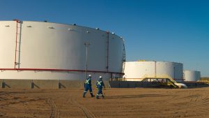 TransCanada’s Hardisty, Alta., oil tank storage facility in Canada is part of the Keystone Pipeline System.