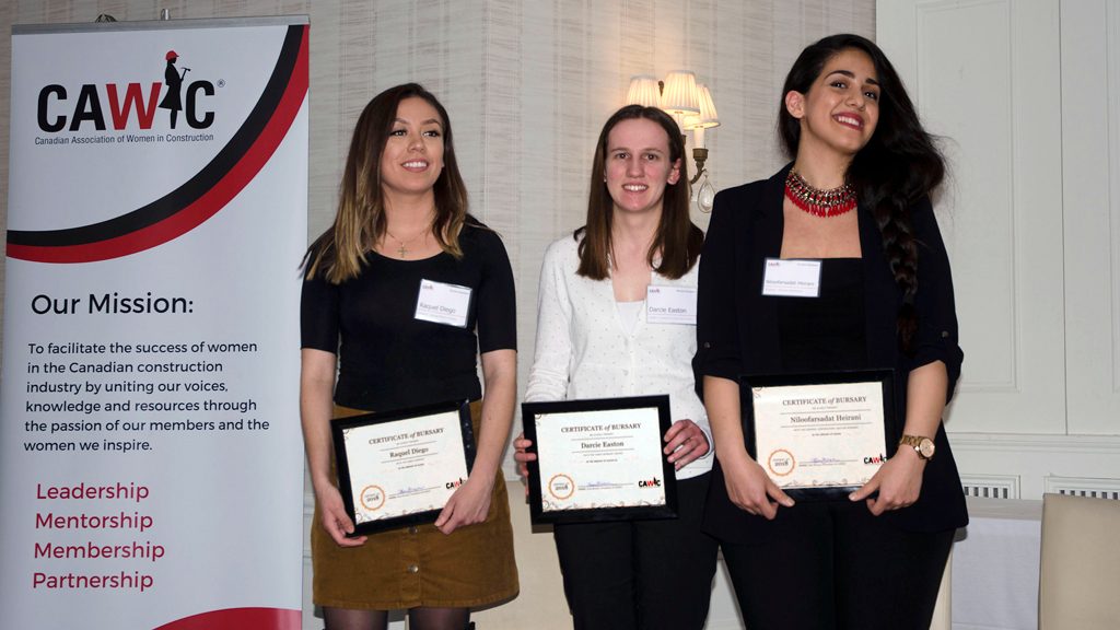 CAWIC presents bursaries to students pursuing construction careers