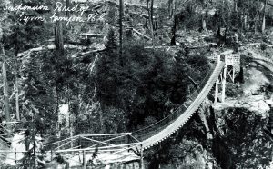 As-built historical drawings from the original construction plans for the Lynn Canyon Suspension Bridge were sourced to help plan for the backup auxiliary rope system.