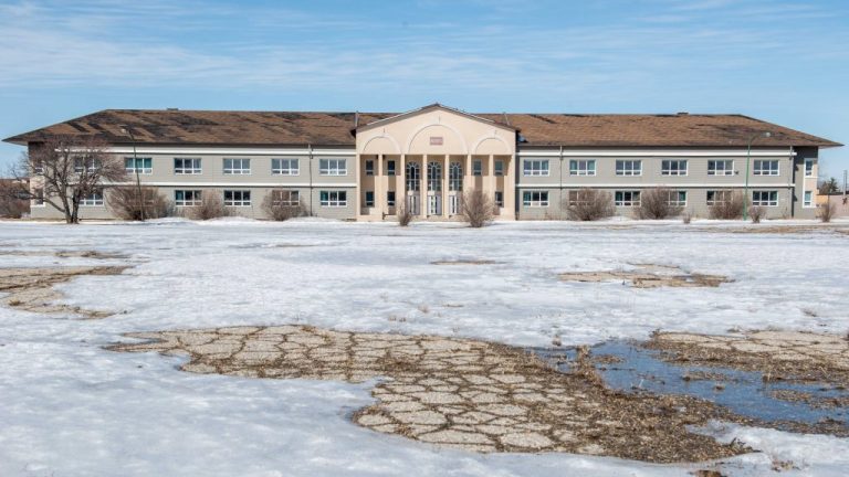 Pictured is one of the Kapyong Barracks buildings that is being demolished, taken in April prior to demolition. The 65-hectare parcel of land containing 40 buildings had been home to the 2nd Battalion Princess Patricia’s Canadian Light Infantry until 2004.