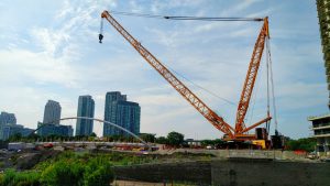 Canada’s first entirely stainless steel bridge lifted