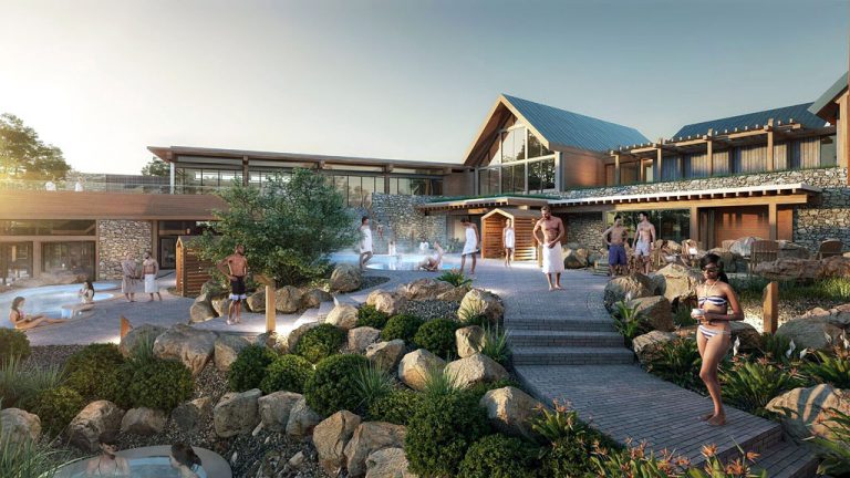 The post and beam Scandinavian-style building for a new spa in Whitby Ont. has been designed by Montreal architecture-design firm LEMAYMICHAUD and is being constructed by Ontario-based Tapa Matheson Constructors Inc. The 385,423-square-foot Phase 1 is anticipated to open in early 2020 and will feature five outdoor pools, five saunas, three restaurants, treatment rooms and indoor and outdoor resting areas.