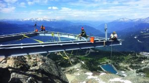 The Raven’s Eye Cliff Walk cantilevered viewing platform extends 12.5 metres out from West Ridge.