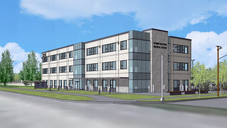 A 3,150-square-metre, three-storey medical office building has been proposed at the former Kitchener Frame industrial site. The site plan application was submitted by the Homer Watson Medical Group. The sprawling site at Homer Watson Boulevard and Bleams Road in south Kitchener has been remediated.
