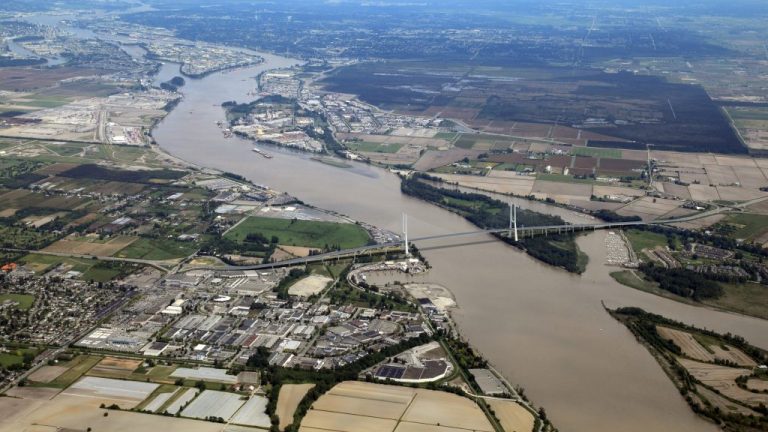 A proposed bridge would have replaced the aging George Massey Tunnel connecting Delta to Richmond and the city of Vancouver. The British Columbia government recently scrapped plans for the 10-lane bridge in favour of a smaller crossing and improvements to the existing George Massey Tunnel.