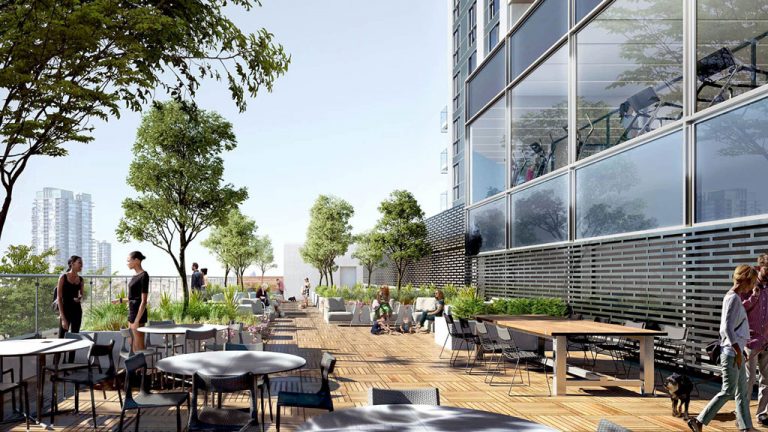 A rooftop residents’ terrace is one of the amenities planned at the DTK condo development in downtown Kitchener, Ont. Excavation is slated to get underway in the new year. The 39-storey tower is being built by Waterloo-based IN8 Developments.