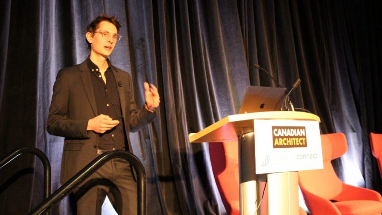 Matthew Claudel, head of civic innovation at MIT’s Design X office, delivered the architectural keynote at Buildex Vancouver on Feb. 13. Claudel touched on software’s transformation of the urban landscape and how it can help and hinder a city’s residents.