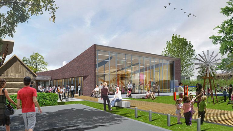 The expanded Museum of Surrey officially opened in the fall of 2018. The new facility is attached to the original museum, which was built in 2005. It was conceived of as Phase 2 of the original facility. Pictured is a rendering of the facility.