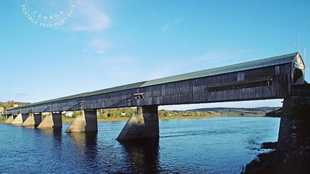 5 stamps honour historic covered bridges from all across Canada