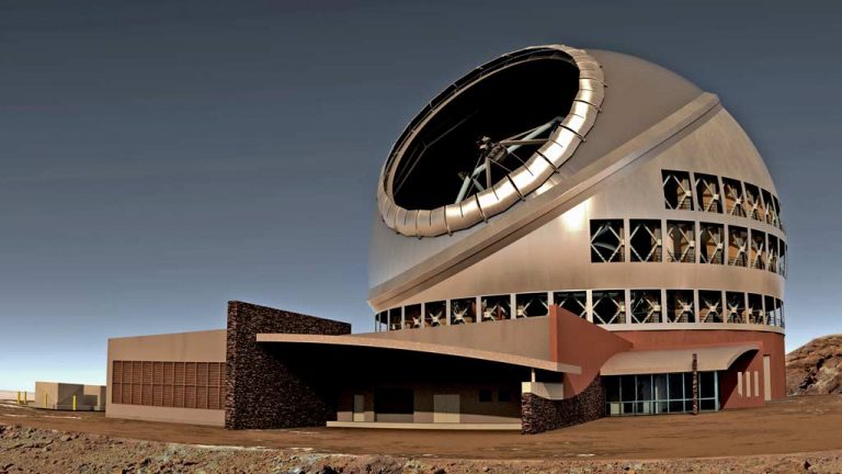 The Thirty Meter Telescope to be assembled at 14,000 feet at Mauna Kea, Hawaii has significant Canadian support including design of the dome enclosure.