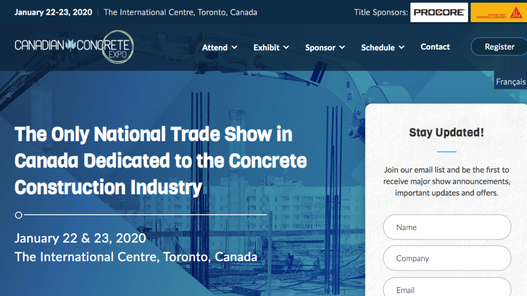 Canadian Concrete Expo boosts its industry communication with new website, newsletter
