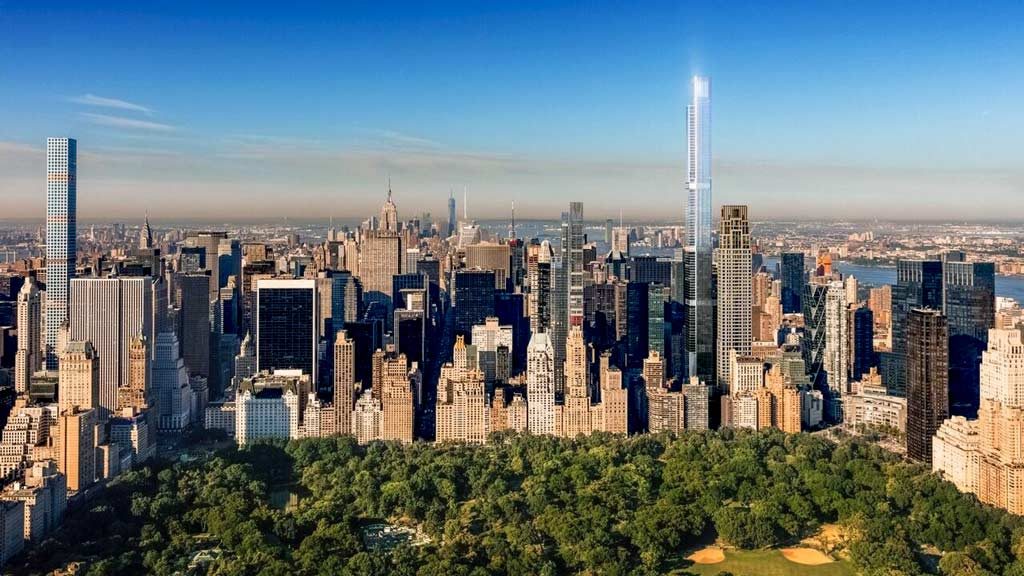 New York’s Central Park Tower world’s tallest residential building at 1,550 feet