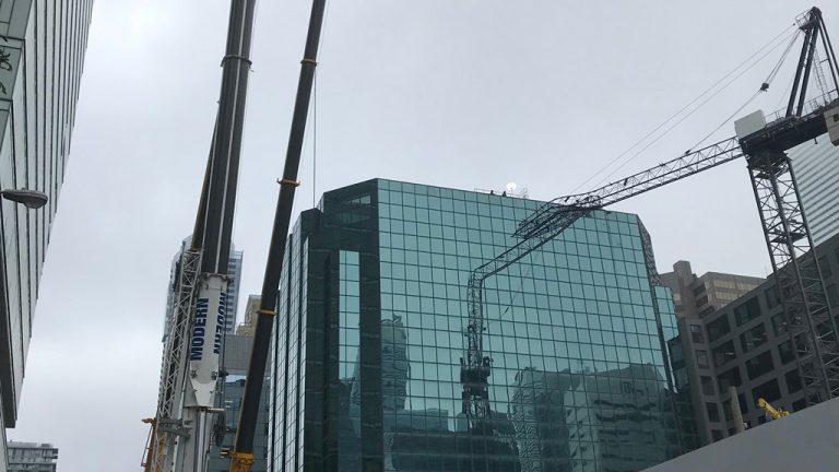 On July 17 crews dismantled a crane that collapsed into a building in downtown Toronto. No one was injured in the incident that occurred on July 16 and Toronto Fire Services secured the scene.