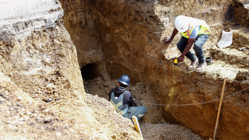 Construction crew discovers mystery tunnel that could have been used in historic heist