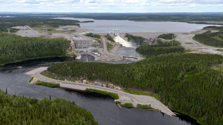 A recent McKinsey report on climate risks noted that last year the world consumed more than 25,000 terawatt hours of electricity, of which 16 per cent came from hydropower. Hydroelectric stations may generally escape many of the hazards posed by climate change in future, the report noted. Pictured is the Romaine 1 plant in Quebec, 2016.