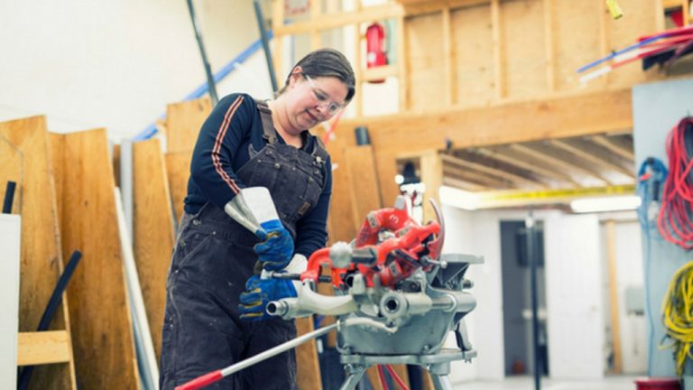 A trades student practices their skills at Saskatchewan Polytechnic. The province recently backed down from plans to exempt the residential sector from prompt payment legislation.