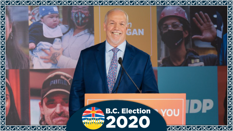 B.C. Premier John Horgan addresses the province after being projected to win a decisive victory in this fall's snap election.