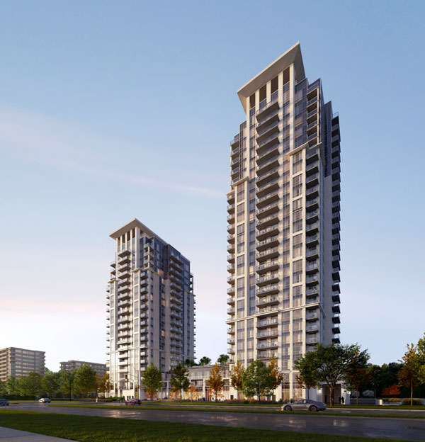 Kaneff’s Keystone Condos in Mississauga City Centre will have two towers, of 20 and 23 storeys.