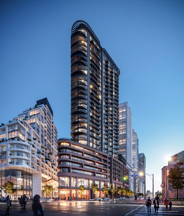 Galleria III, a flatiron-shaped residence designed by Hariri Pontarini Architects, will be the third structure to rise in ELAD Canada’s Galleria on the Park master-planned community in Toronto.